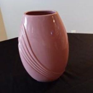 Vintage Dusty Rose  Art Deco Vase